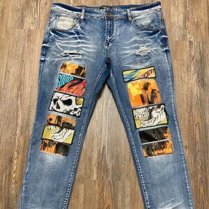 CivilizeD Jeans - Men's Size 38x32 - Stylish Distressed - Stretch